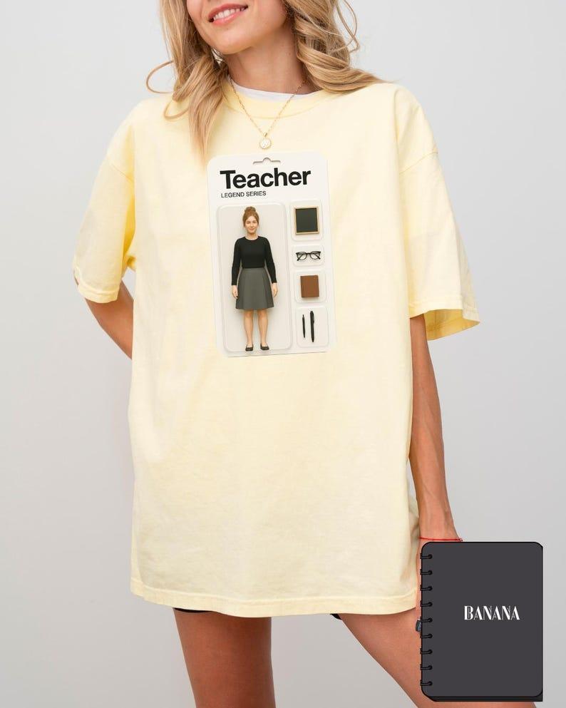 Teacher Action Figure Shirt, Viral Trend, Comfort Colors Shirt, Doll Box Trend, Image Gen Trend, Teacher Shirt, Gift for Teacher