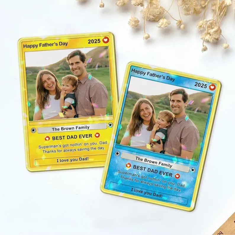 Father's Day Poke Card, Custom Poke Card, Gift For dad, Father's Day Gift, Custom Poke Present