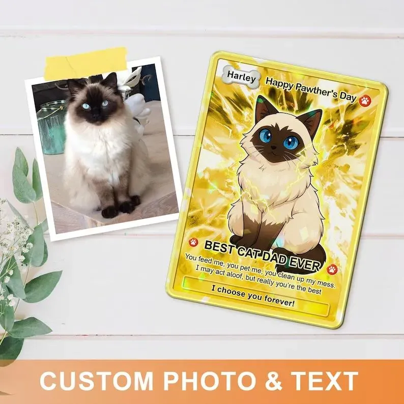 Father's Day Poke Card, Custom Poke Card, Gift For dad, Father's Day Gift, Custom Poke Present