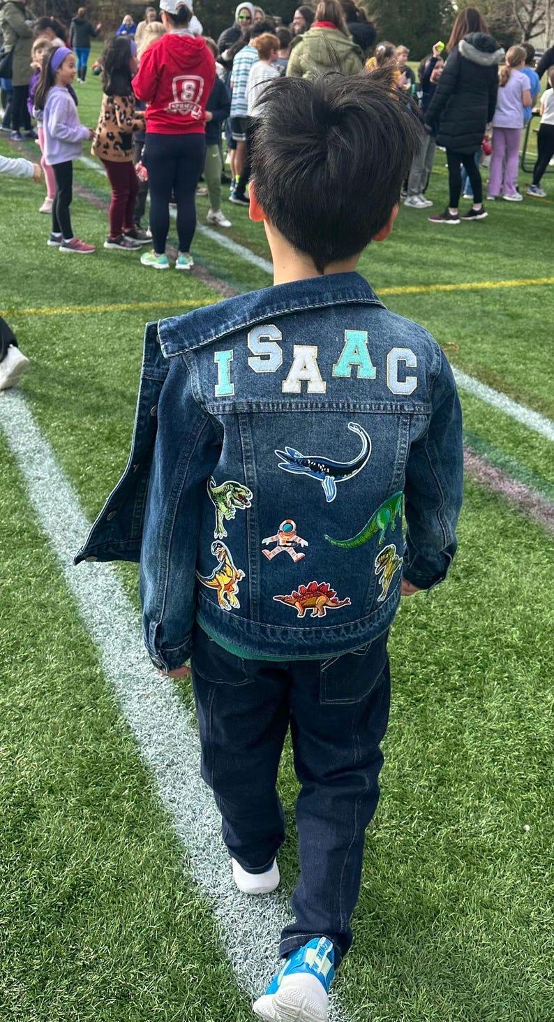 Personalized Jean Jacket With Daisy, Kids Jean Jacket, Custom Jean Jacket For Kids, Gift For Girls, Custom Jean Jacket, Spring Outfit
