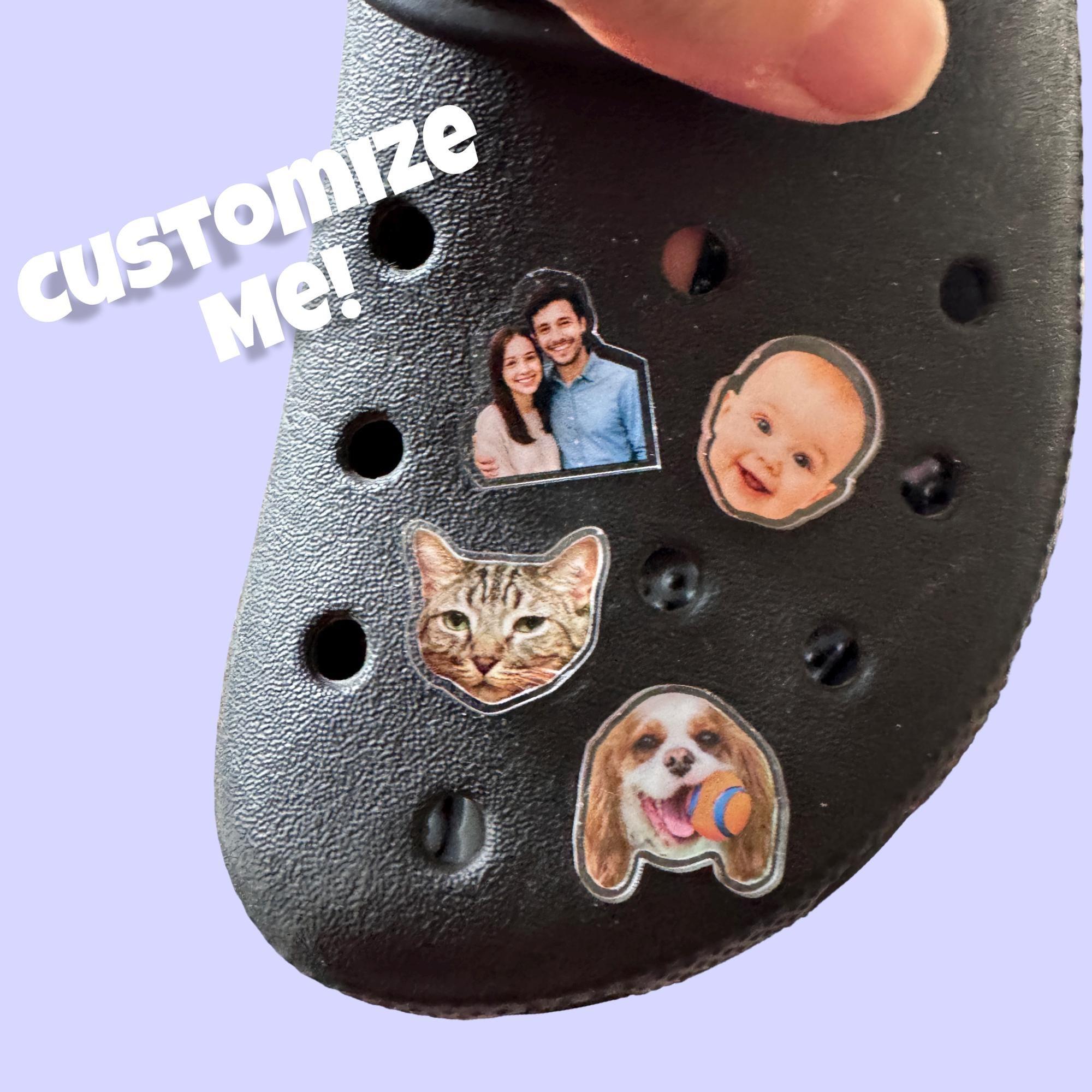Custom Acrylic Clog Charms, Die Cut Acrylic Shoe Charms, Custom Logos, Dog Photo Charms, 商品缩略图