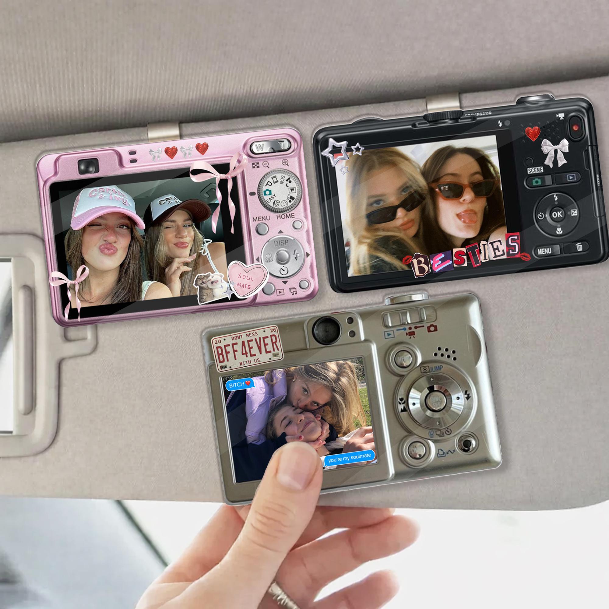 Personalized Best Friend Photo Car Visor Clip – Custom Friendship Gift, Bestie Birthday Gift, Long Distance Friendship Keepsake