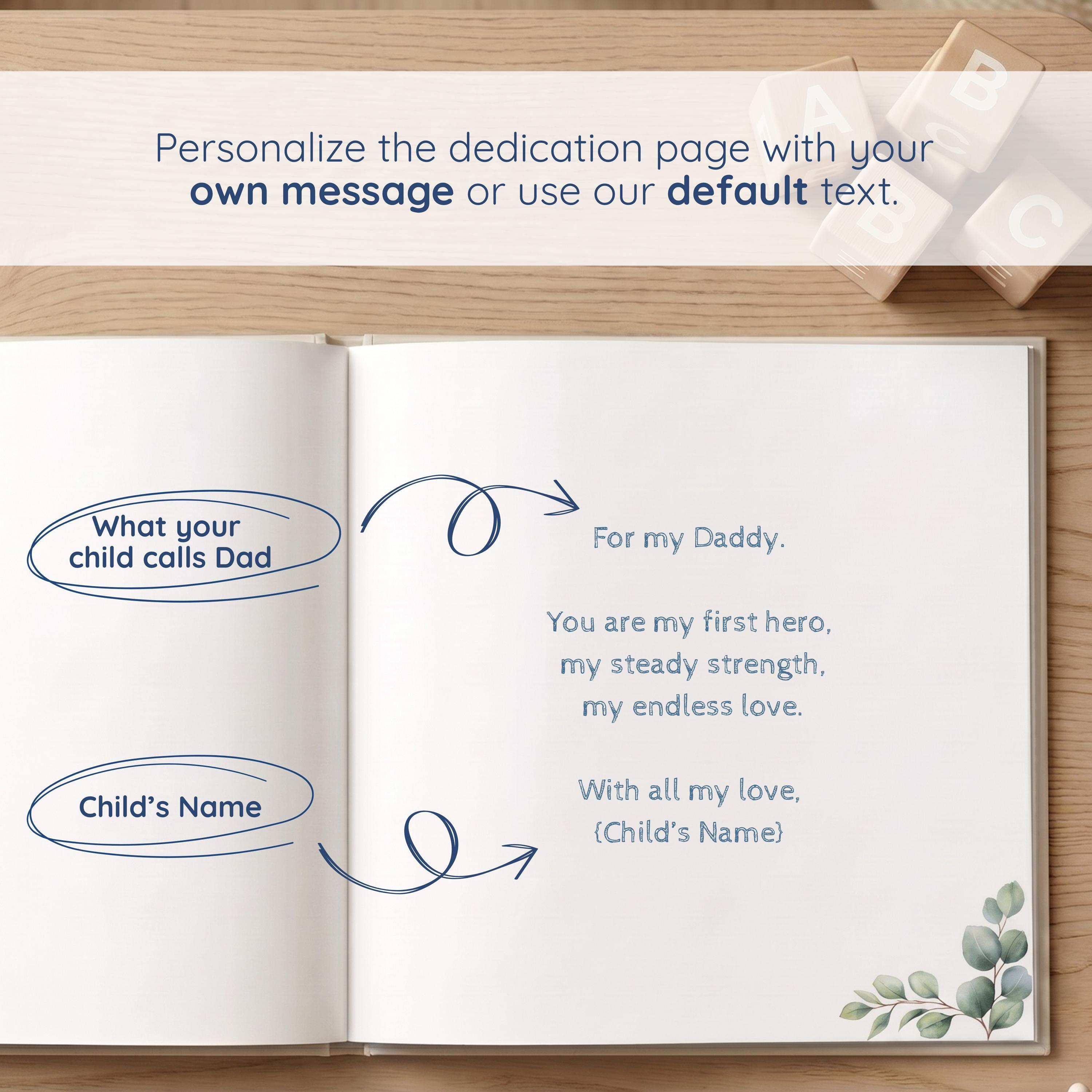 Personalized Fathers Day Book, Gift for Dad from Daughter, Why I Love Daddy
