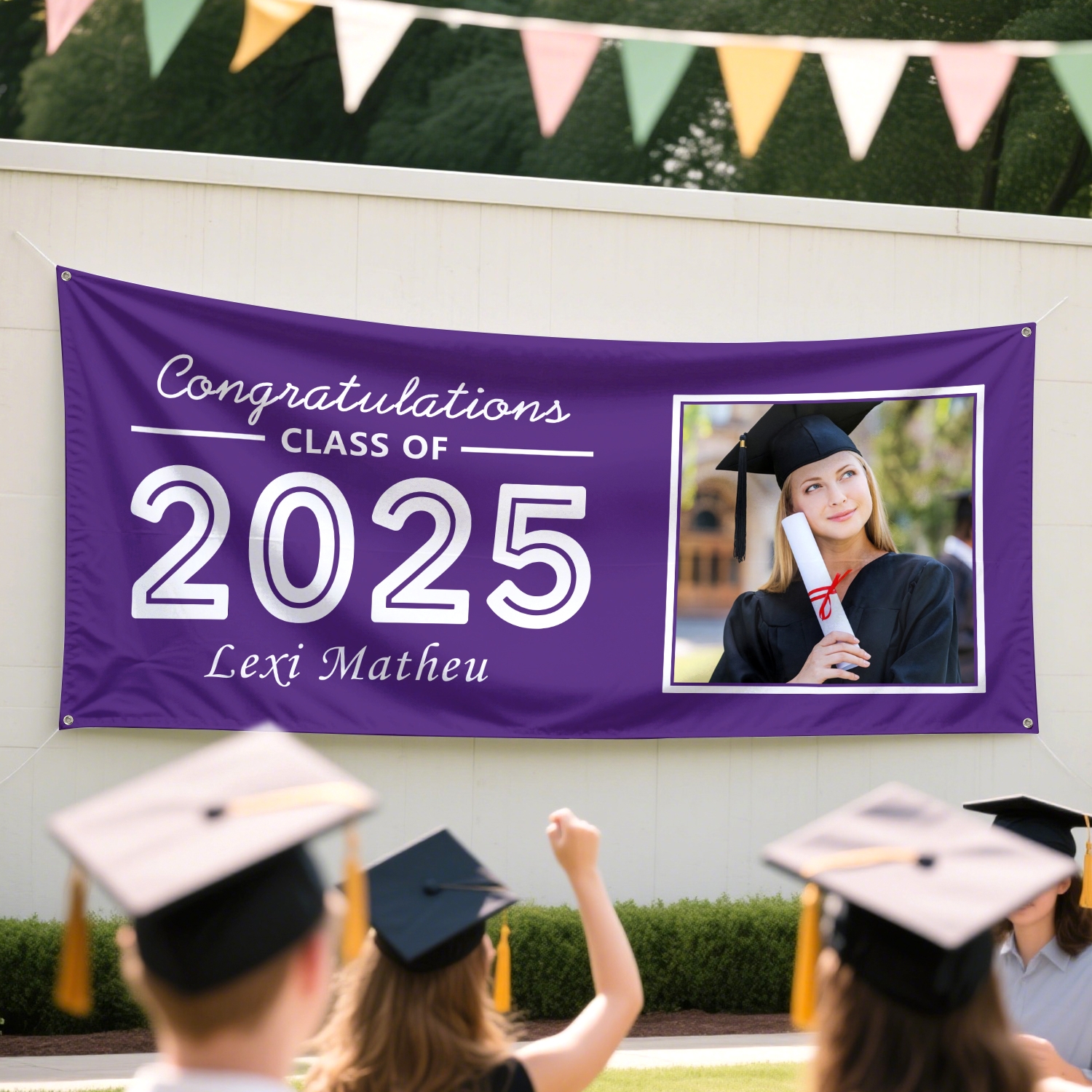 Graduating Class Of Personalized Photo Banner Graduation Gifts For Friends For Her For Him