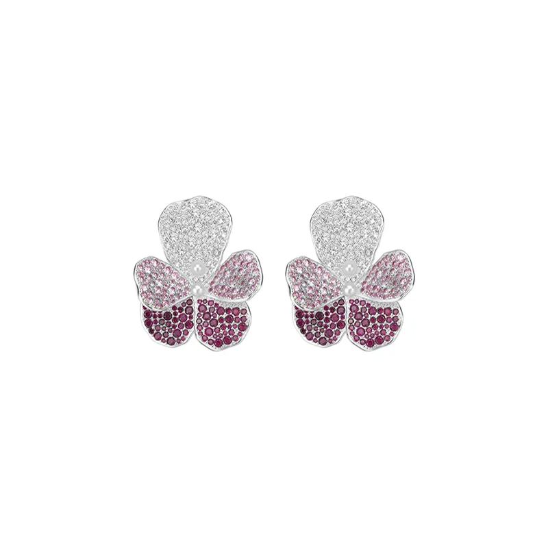 Pansy Collection Flower Shaped Earrings