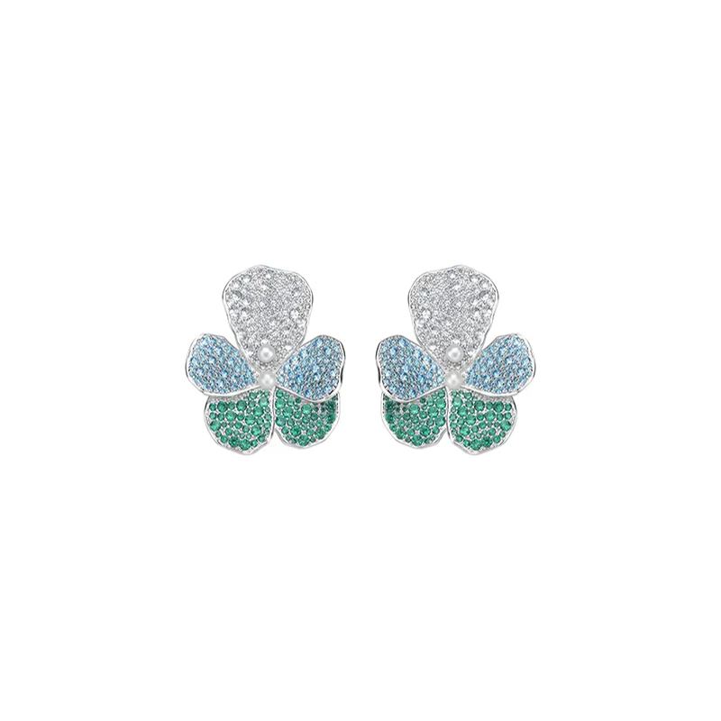 Pansy Collection Flower Shaped Earrings