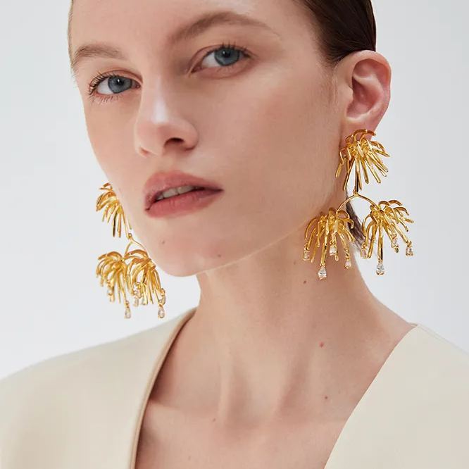 Palms Collection Radial Tassel Earrings