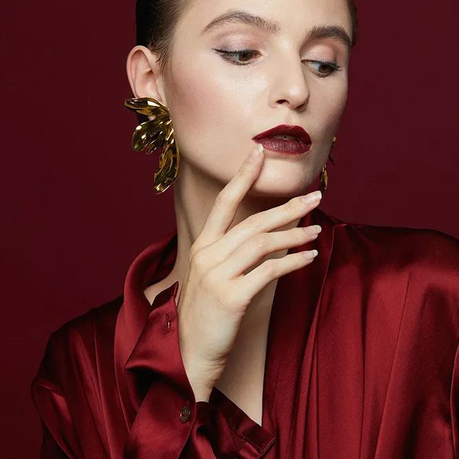 Iris Collection Asymmetrical Flower Earrings