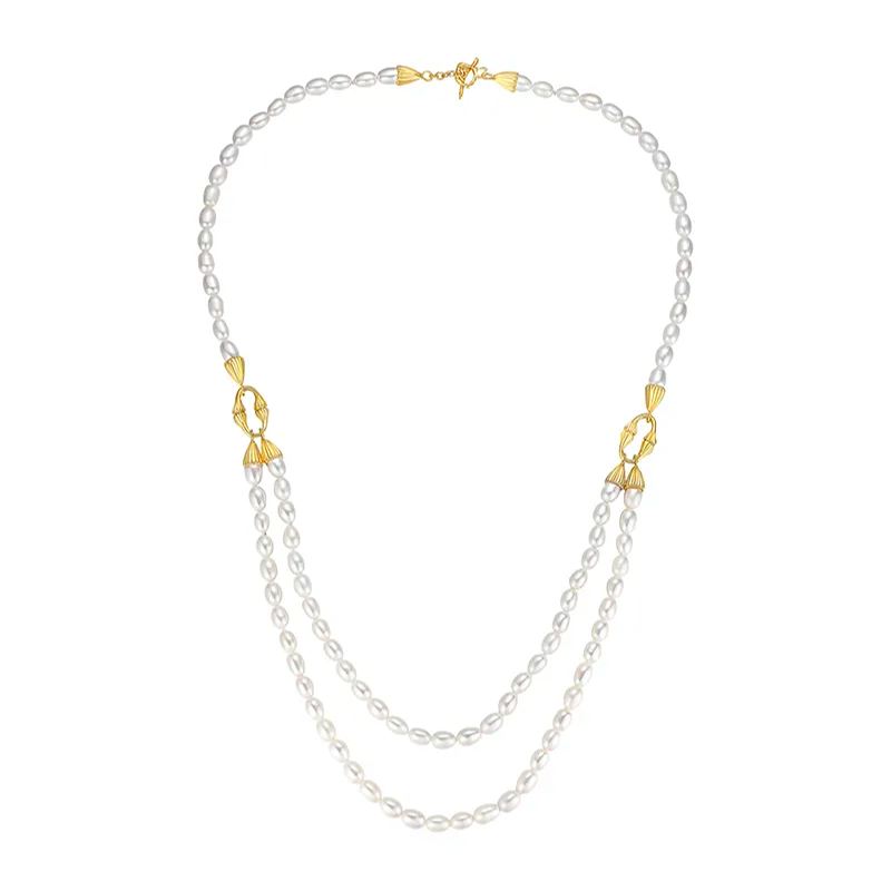 Equisetum Collection Pearl Long Necklace