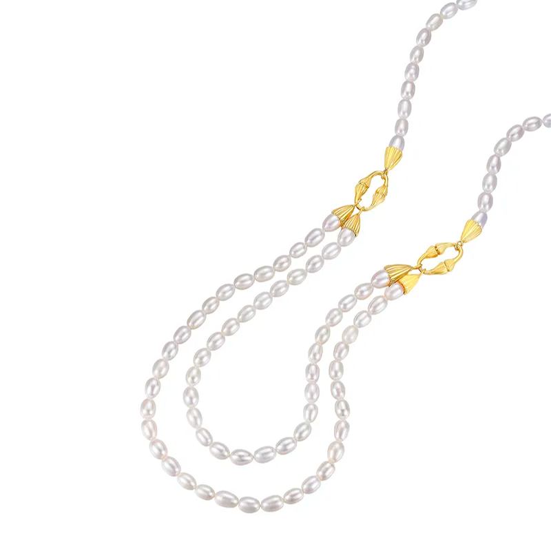 Equisetum Collection Pearl Long Necklace