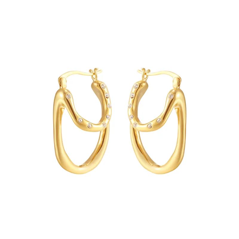 Curvilinear Collection Wrap Around Folding Curve Earrings