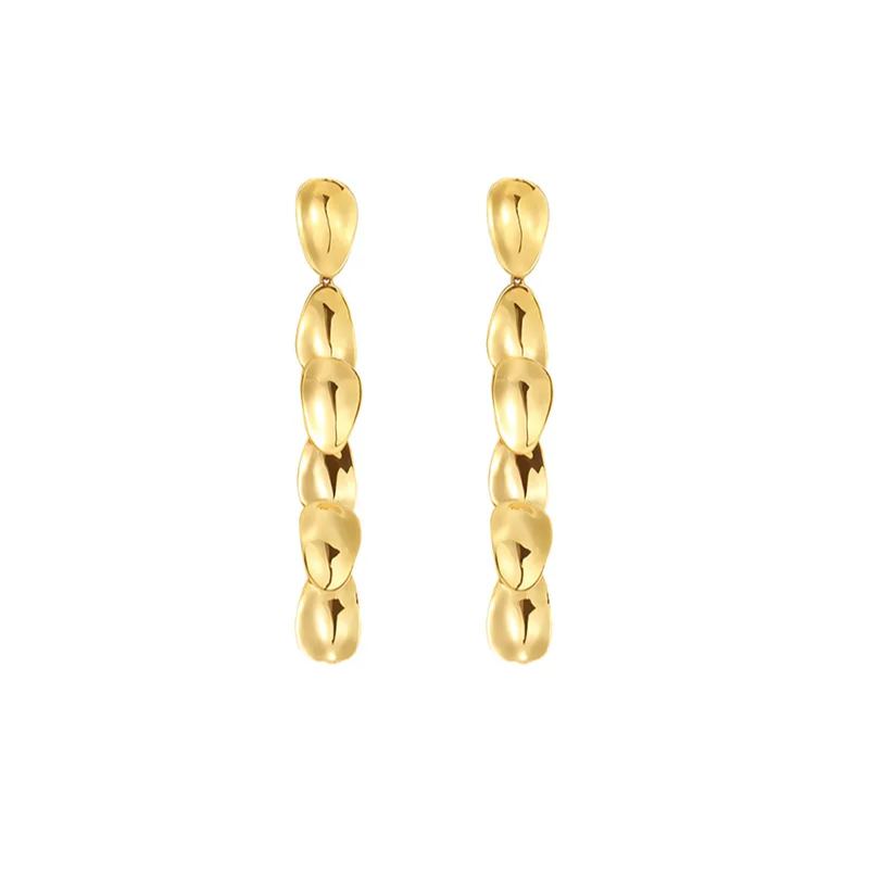 Petals Collection Six Petals Tassel Studs Earrings