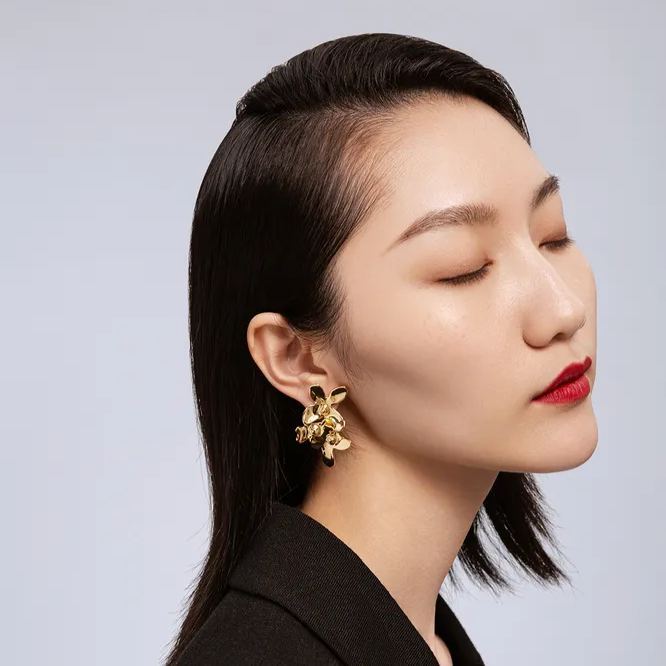 Hydrangea Collection Bifloral Earrings