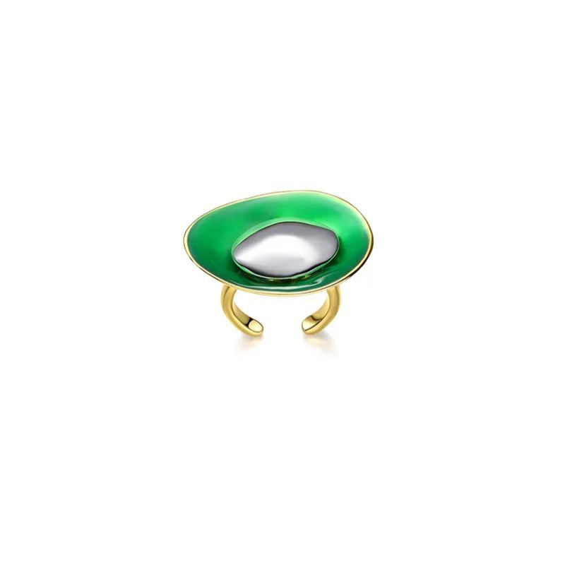 Avocado Shell Tricolored Ring