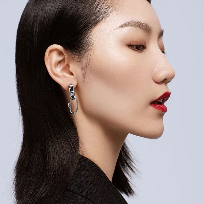 Bamboo Collection Woven Bamboo Shape Earrings