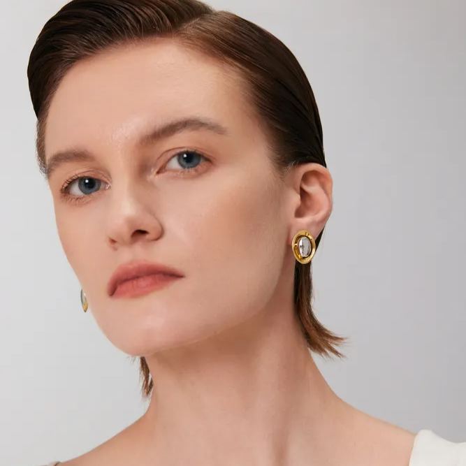 Avocado Shell Mini Earrings