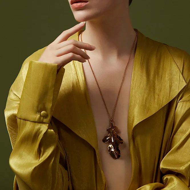 Fig Collection Leaf Shape Necklace