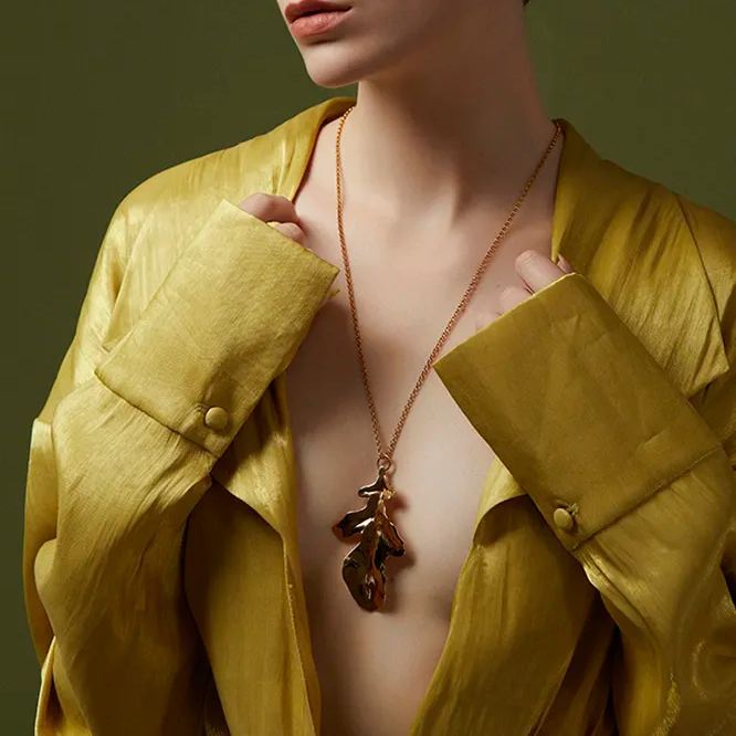 Fig Collection Leaf Shape Necklace