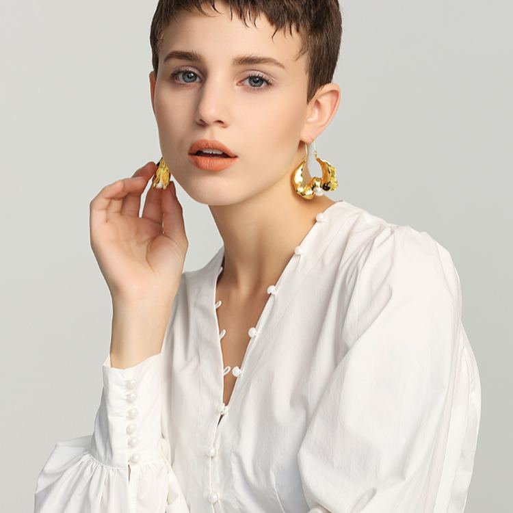 Pearl Earrings 14K Gold Plated