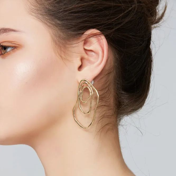 Growth Ring Collection Tricyclic Ring Earrings