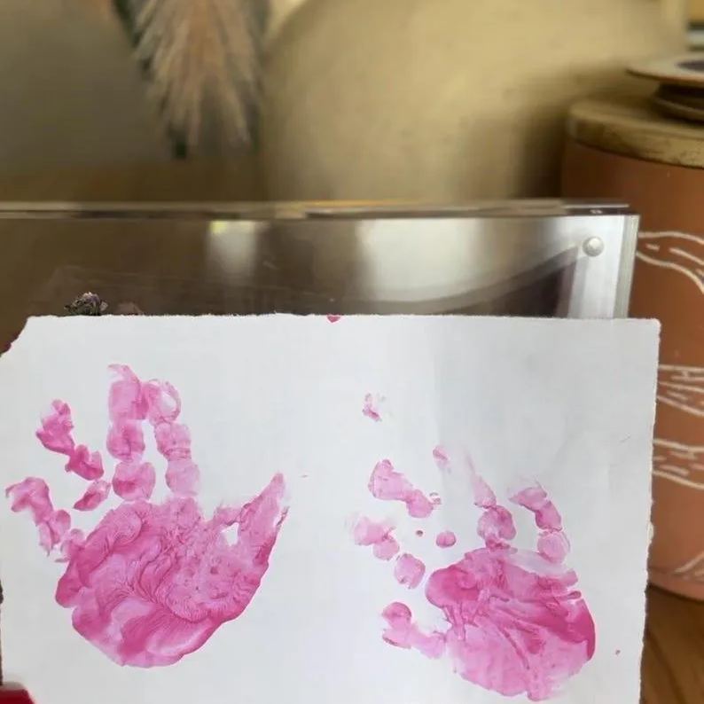 Custom Floral Handprint Frame