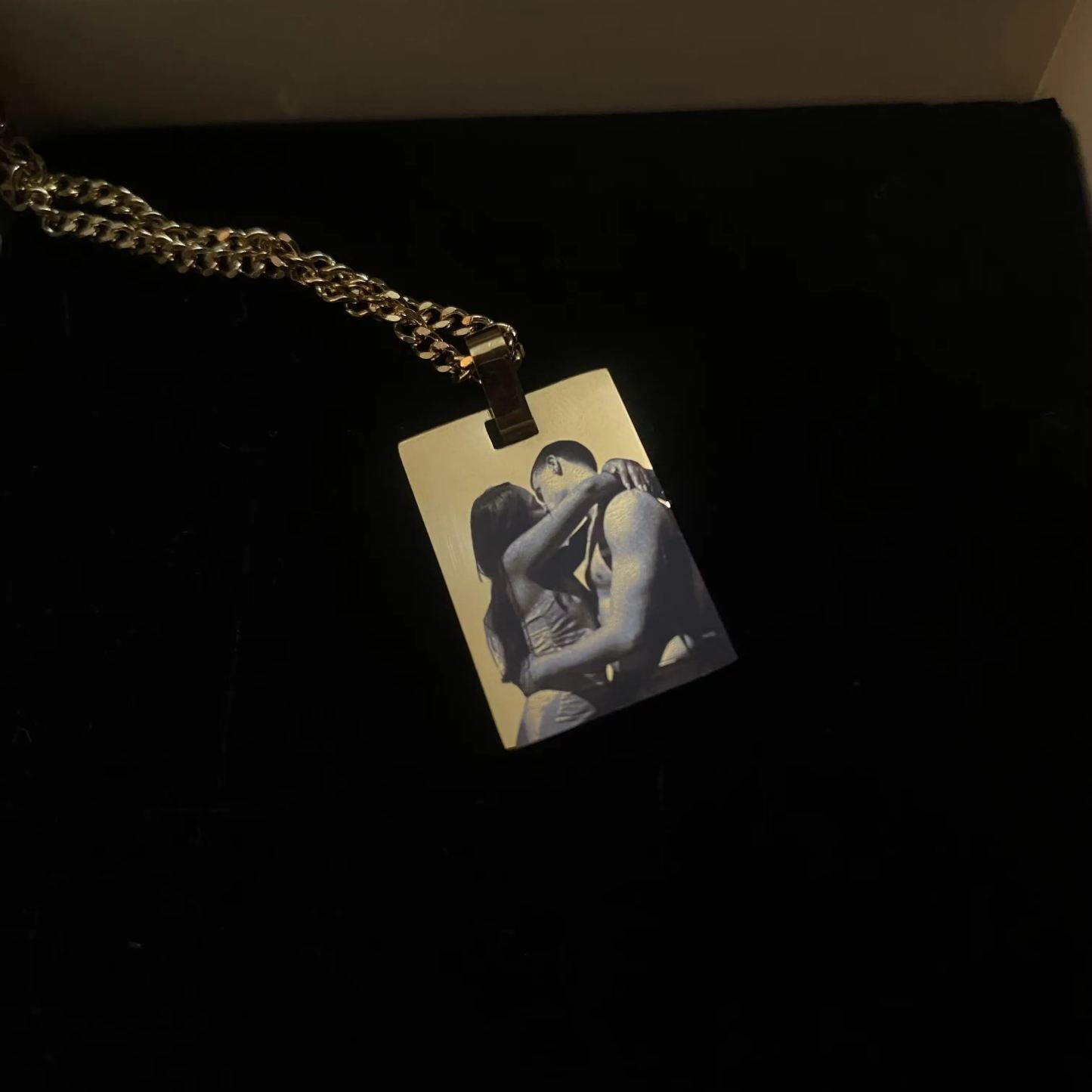 Custom Photo Necklace Gift For Couple