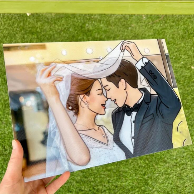 Customized Photo Light Painting Personalized Decoration Memorial Gift
