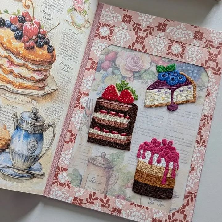 Custom Recipe Book Personalized Name Hand Embroidered Notebook