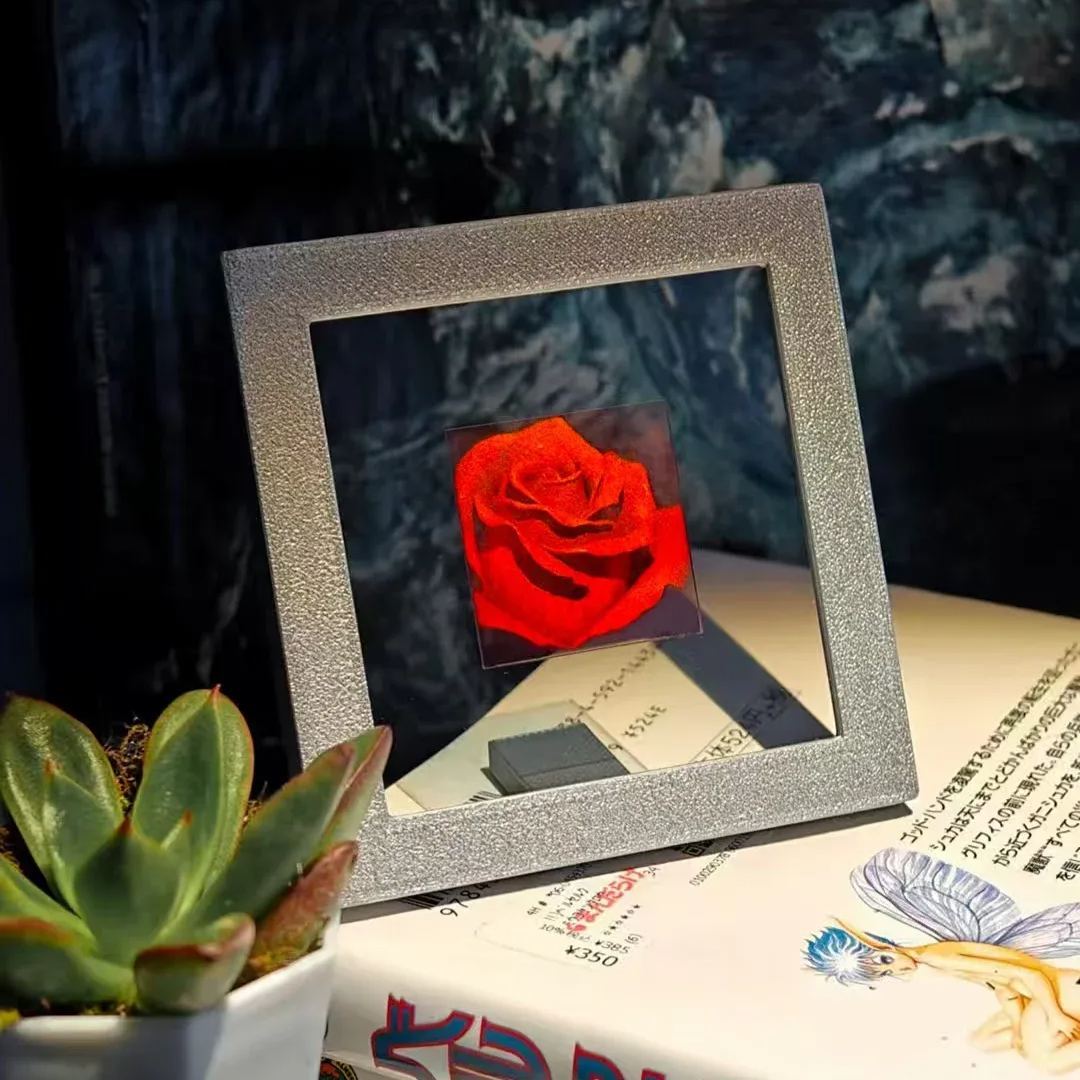Holographic Rose 3D Novelty Creative Gift Three-dimensional Holographic Film