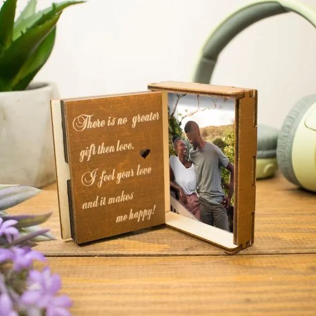 Best music gift for girlfriend, Custom photo music box with any song, Valentine's Day gift for her, Romantic present