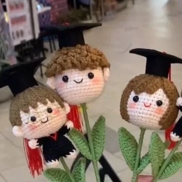 Graduation Gifts Handmade Crochet Dolls with Personality