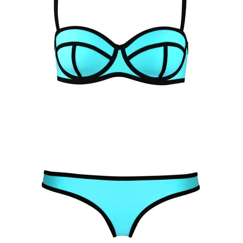 Color Block Bikini Set