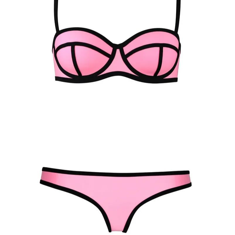 Color Block Bikini Set