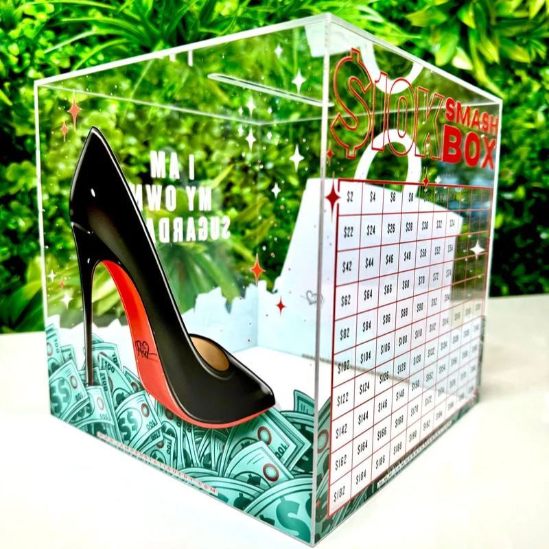 Luxe Red $10k Cash Box Save Money Box