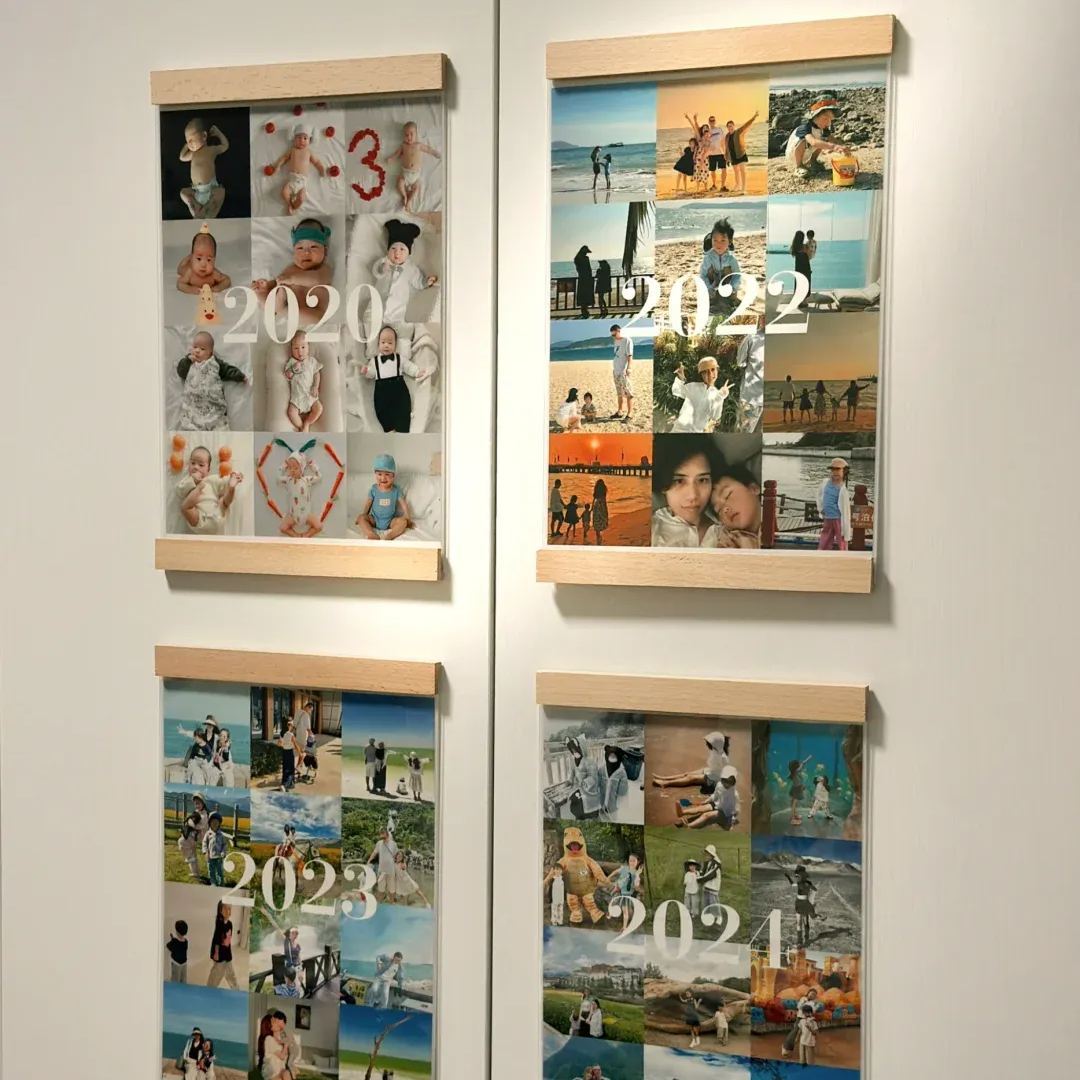Custom Photo Frame with Year Multi-Image Upload Personalized Wall Decor for Anniversary Memories