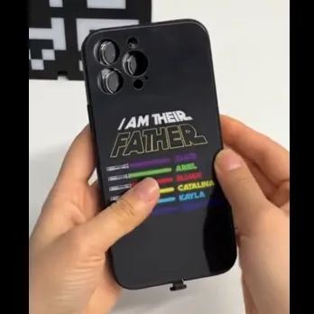 Led Luminous Mobile iPhone Case Can Be Customized With Lightsaber And Name Father's Day Gifts