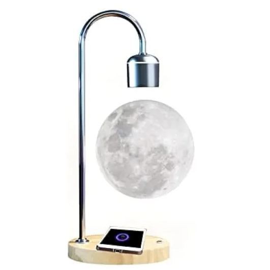 Magnetic Levitating Moon Lamp Unique Modern Cool Stuff Floating Moon Lamp Desk Lava Lamp Girl Gift Ideas Table LED Night Light