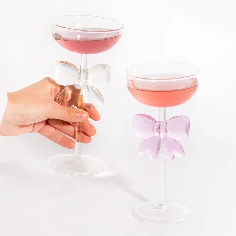 Bow Goblet Glass Goblet Creative Bow Design