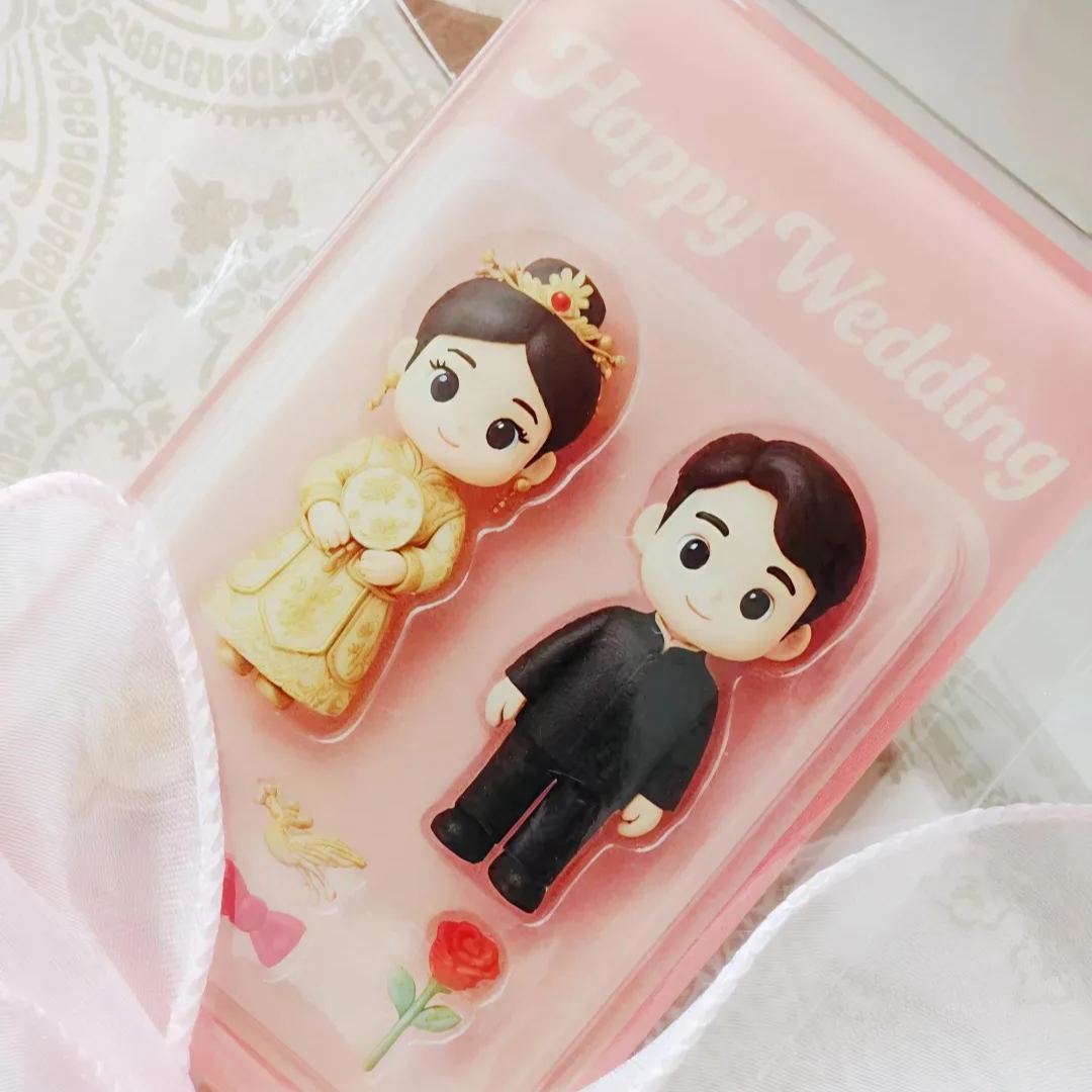 Custom 3D Effect Action Figure Pack Packaging Toy Box Style Art Gift Personalized Acrylic Fridge Magnets Couple's Gifts Wedding Gifts - soufeelus