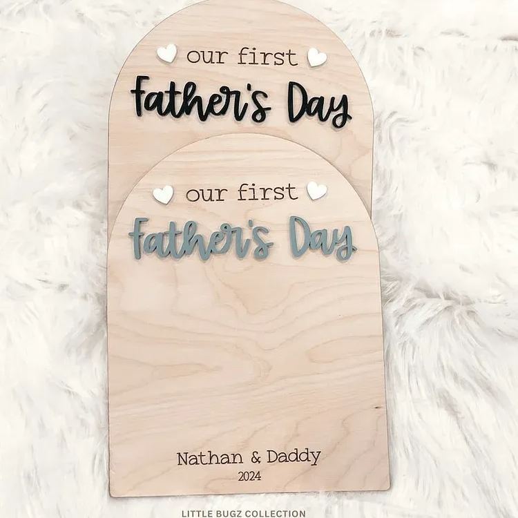 DIY craft our first Father's Day Handprint/footprint keepsake sign