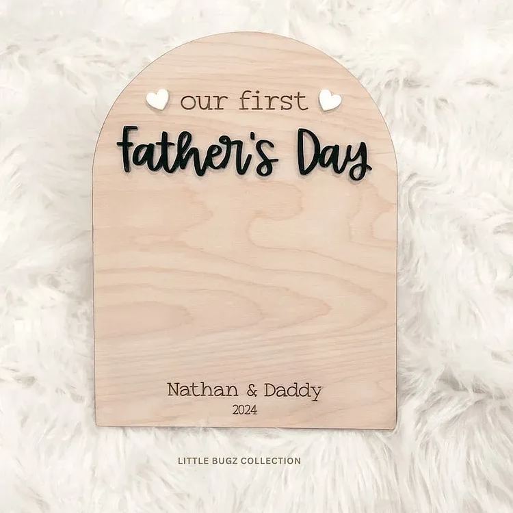 DIY craft our first Father's Day Handprint/footprint keepsake sign