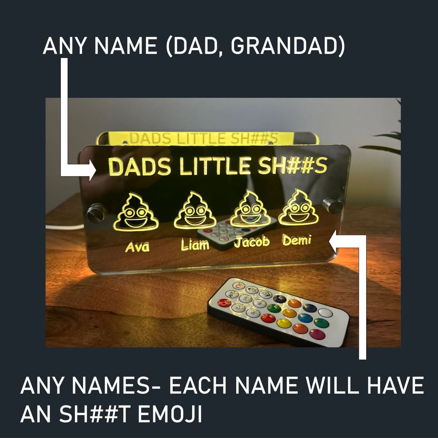 Gift For Fathers Day - Dads Little Sh##s Desk Light