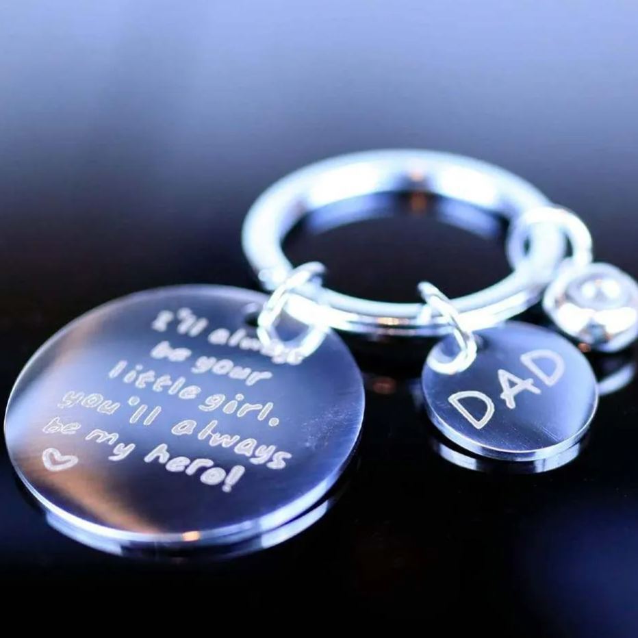 Customized Photo Projection Keychain Always Your Little Girl Projection Keychain