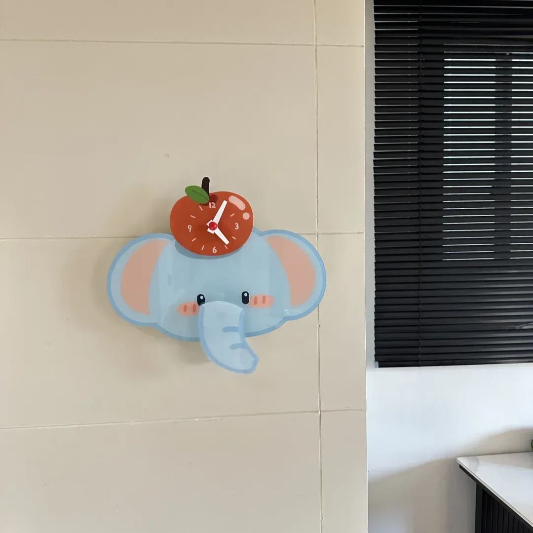 Cute Elephant Pet Wall Clock Gift For Children Gift For Girlfriend