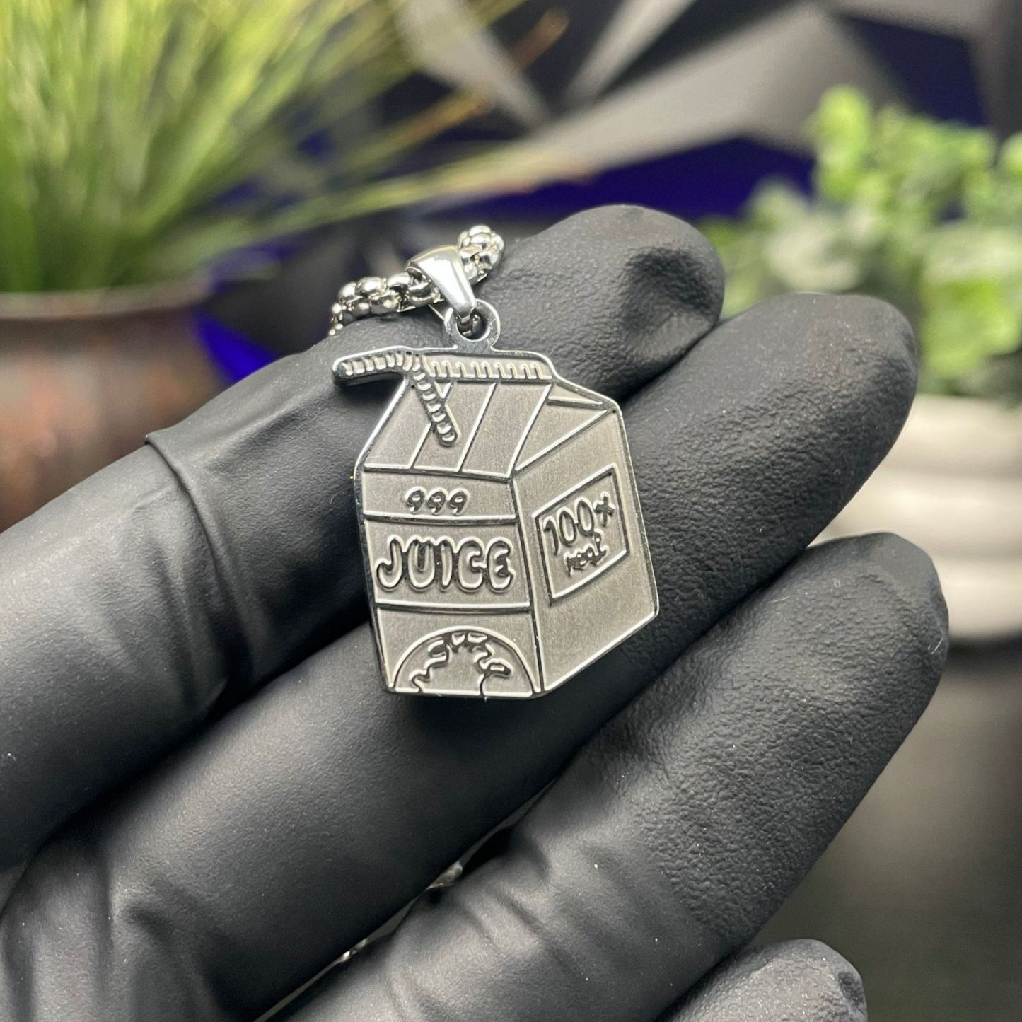 Juice Box Pendant Necklace Gift For Him