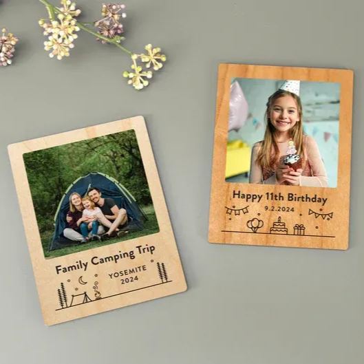 Personalized Photo Magnets, Fridge Magnets • Magnetic Photo Gifts, Family Gift, Anniversary Engagement Wedding Gift, Home Decor