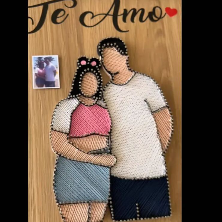 Custom Photo String Art – Personalized Nail and Thread Portrait