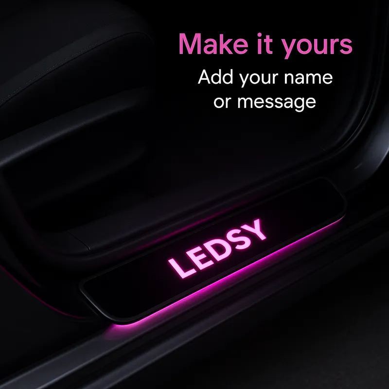 Custom Led Door Light Personalized Glow Custom Car Decoration