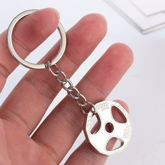 Dumbbell Metal Keychain Accessories Equipment Kettlebells Dumbbells Boxing Pendant Mini Fitness Keychain - soufeelus