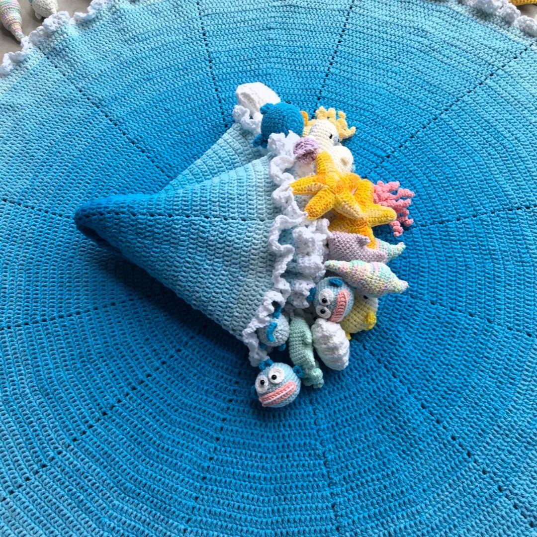 Ocean Bouquet Blanket Diy Material Package Crochet Creative Gift Wool Hand-Woven